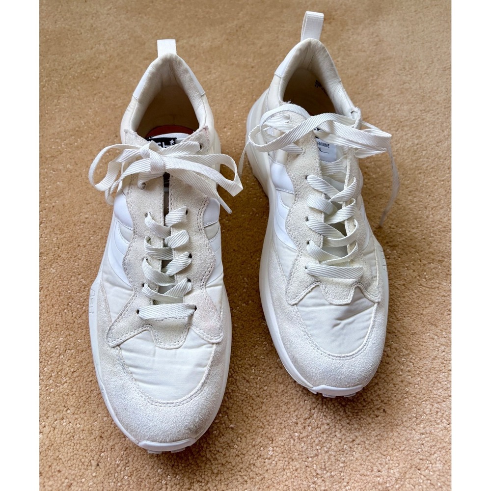 Ash Spider White Suede Nylon Platform Designer‎ Wmns Sneaker Sz41/10-11 Neutral
